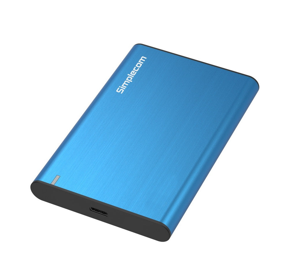 Simplecom SE221 Aluminium 2.5'' SATA HDD/SSD to USB 3.1 Enclosure Blue V28-SE221-BL