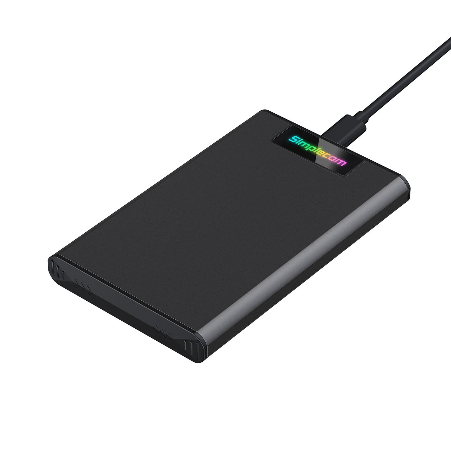 Simplecom SE239 Tool-free 2.5" SATA HDD SSD to USB-C Enclosure with RGB Lights USB 3.2 Gen 2 V28-SE239