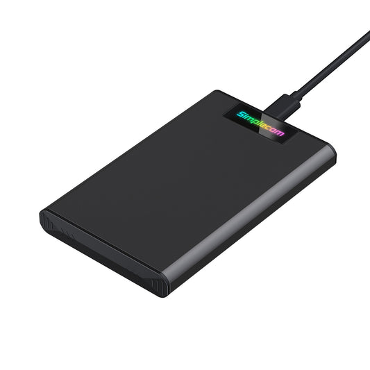 Simplecom SE239 Tool-free 2.5" SATA HDD SSD to USB-C Enclosure with RGB Lights USB 3.2 Gen 2 V28-SE239