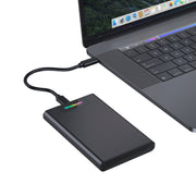 Simplecom SE239 Tool-free 2.5" SATA HDD SSD to USB-C Enclosure with RGB Lights USB 3.2 Gen 2 V28-SE239