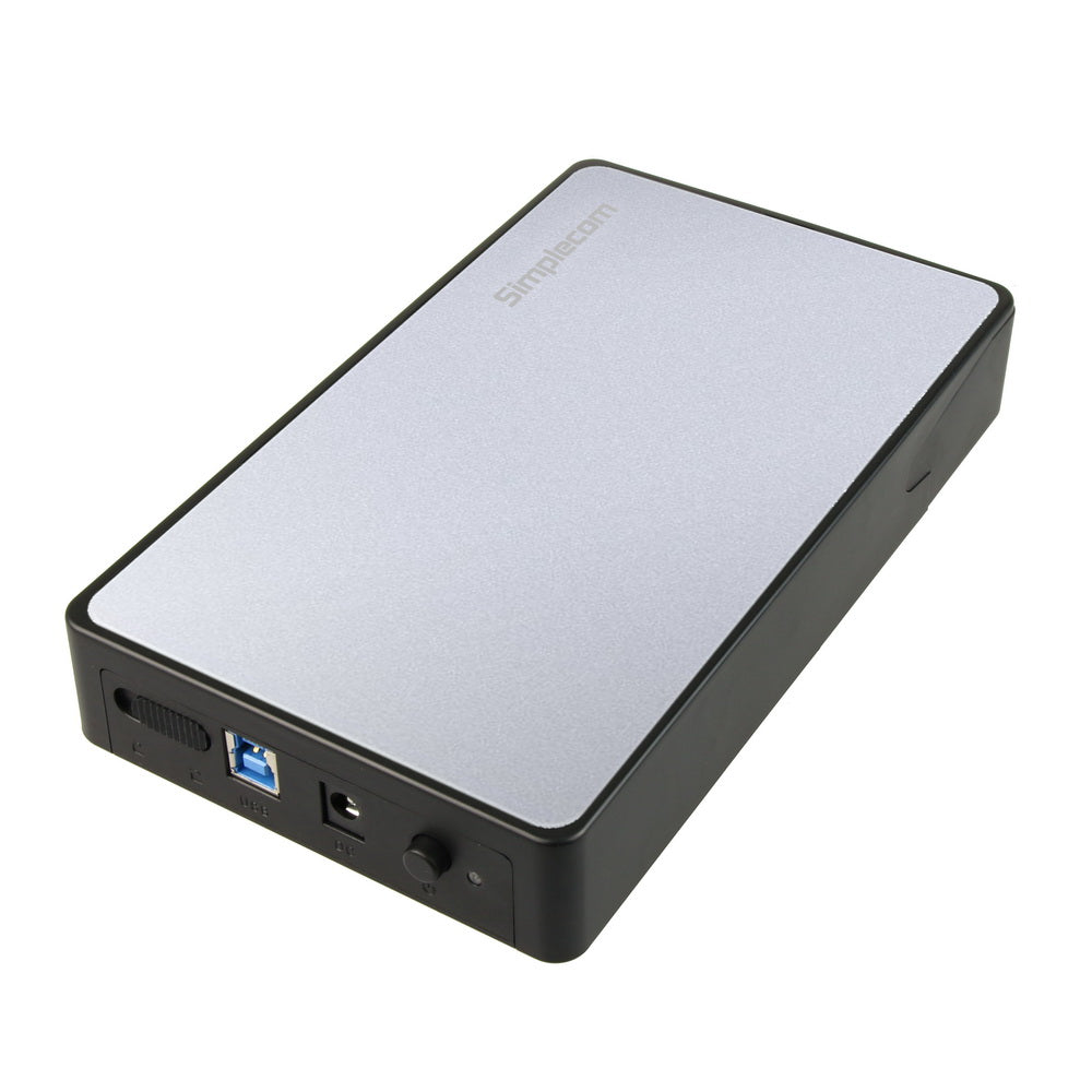 Simplecom SE325 Tool Free 3.5" SATA HDD to USB 3.0 Hard Drive Enclosure Silver V28-SE325-SL