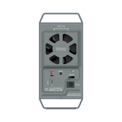 Simplecom SE482 SuperSpeed USB Dual Bay 3.5" SATA Hard Drive RAID Enclosure USB-C RAID 0/1, JBOD V28-SE482