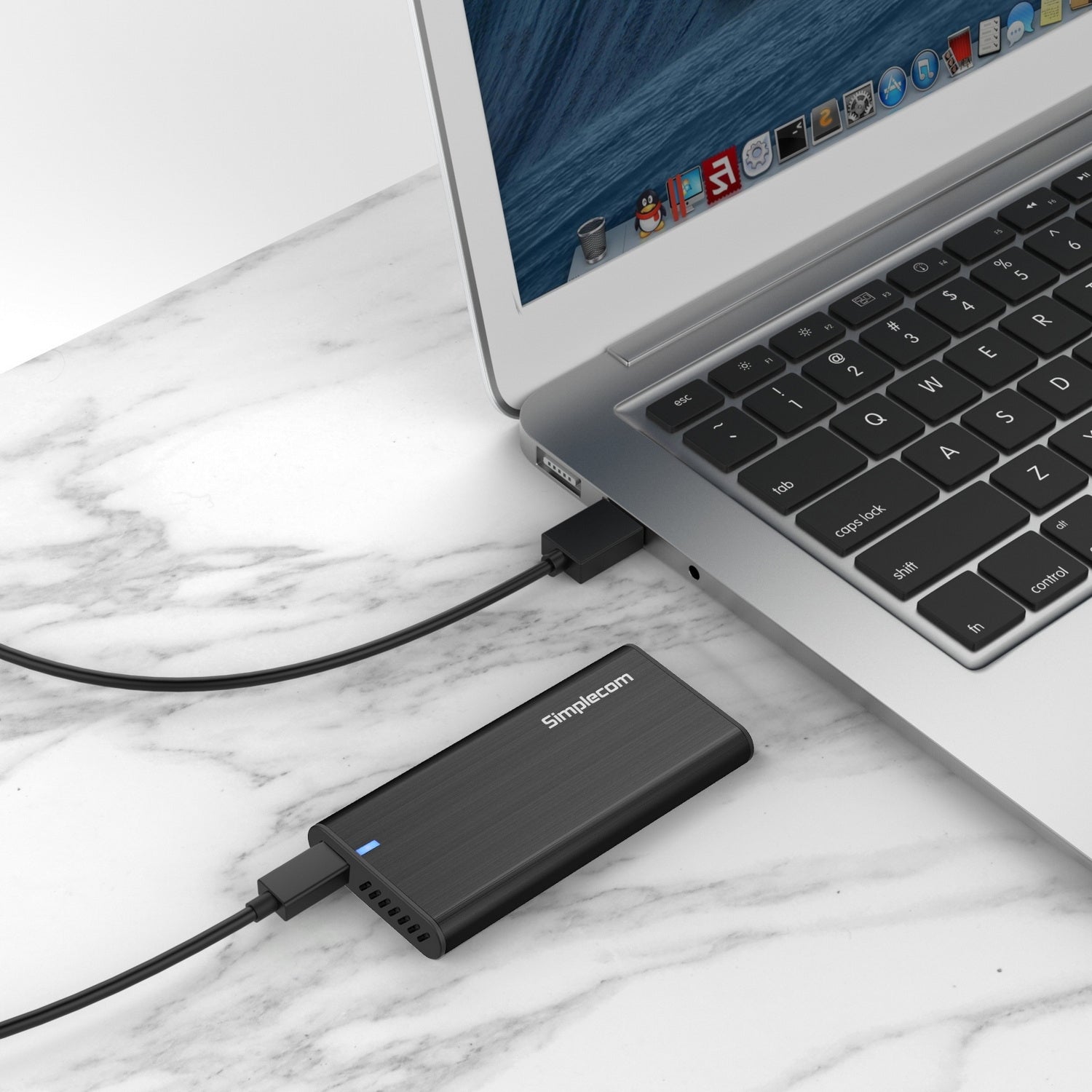 Simplecom SE502C SATA M.2 SSD to USB-C Enclosure USB 3.2 Gen1 5Gbps V28-SE502C
