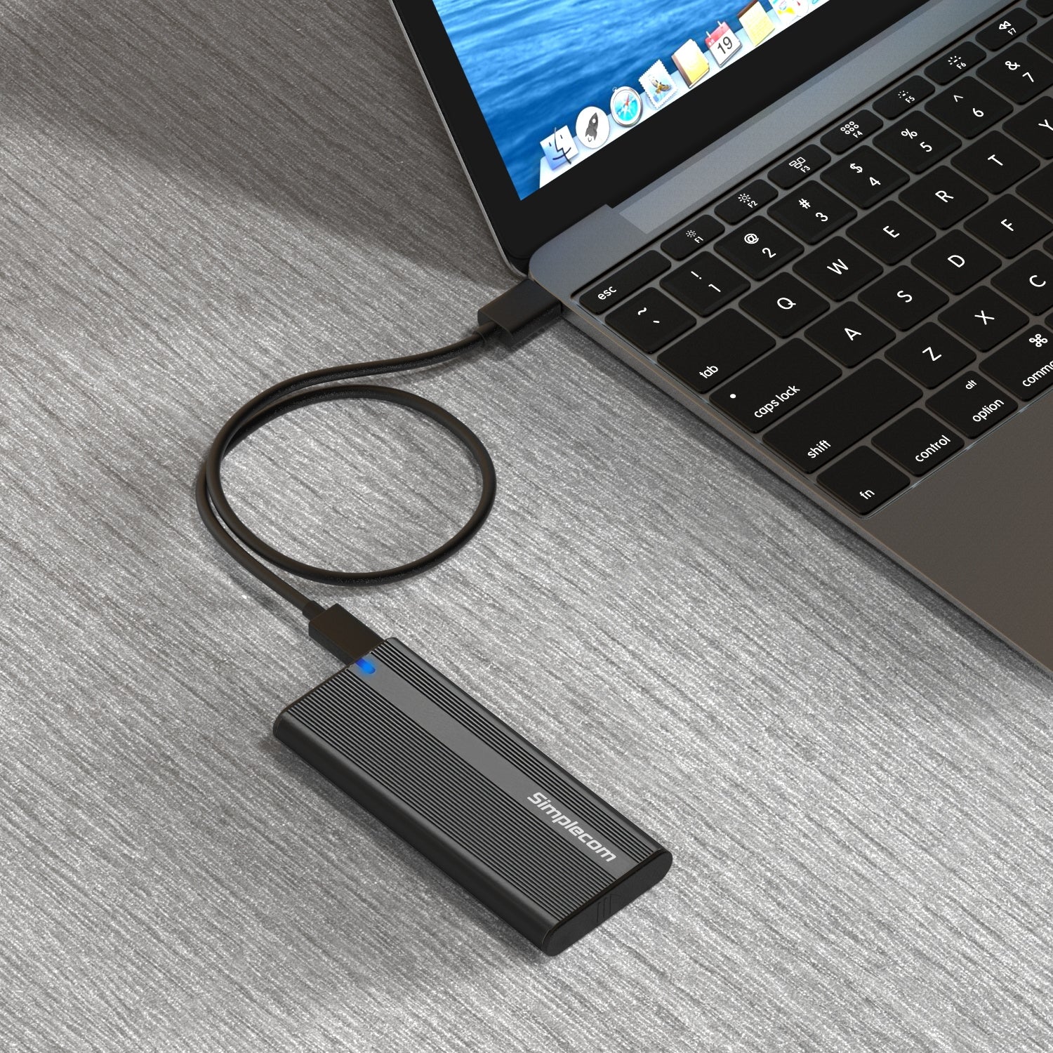 Simplecom SE505 NVMe M.2 SSD to USB-C Enclosure USB 3.2 Gen 2 10Gbps V28-SE505