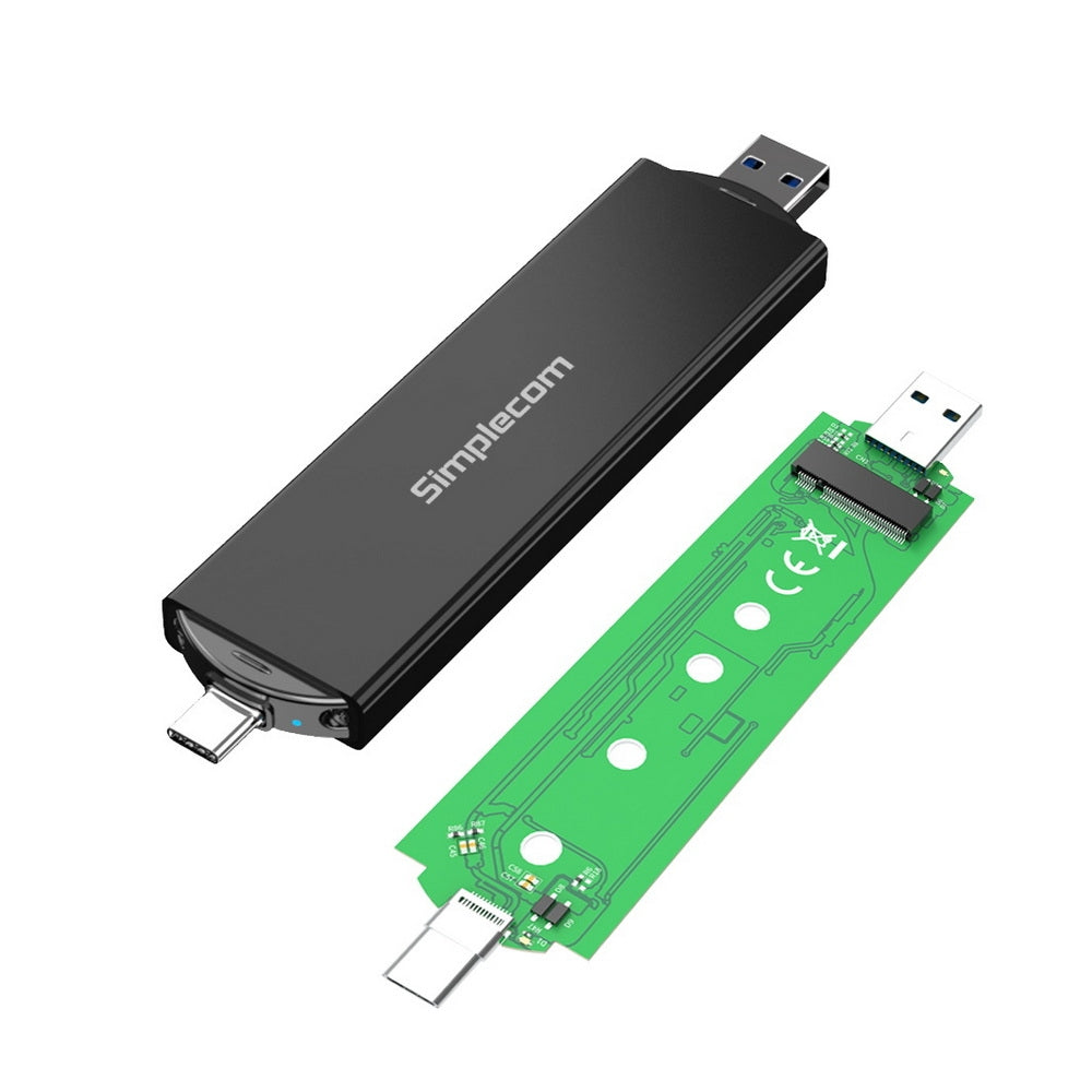 Simplecom SE522 NVMe / SATA M.2 SSD to USB 3.2 Gen 2 Dual USB Connector Enclosure V28-SE522