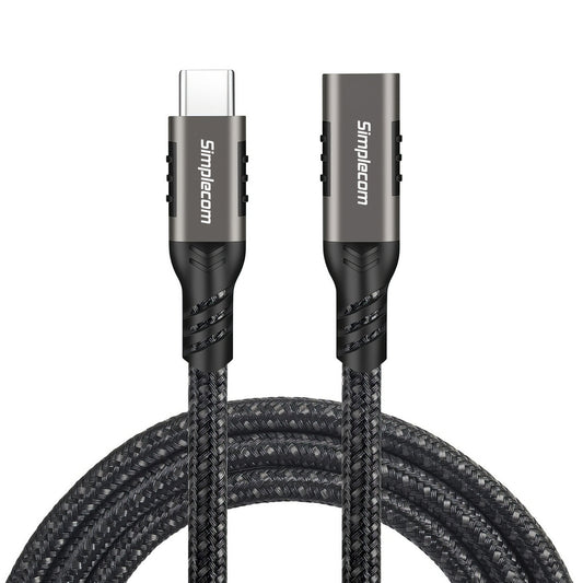 Simplecom CAU620 USB-C Male to Female Extension Cable USB 3.2 Gen2 PD 100W 20Gbps 2M V28-SIMCAU620