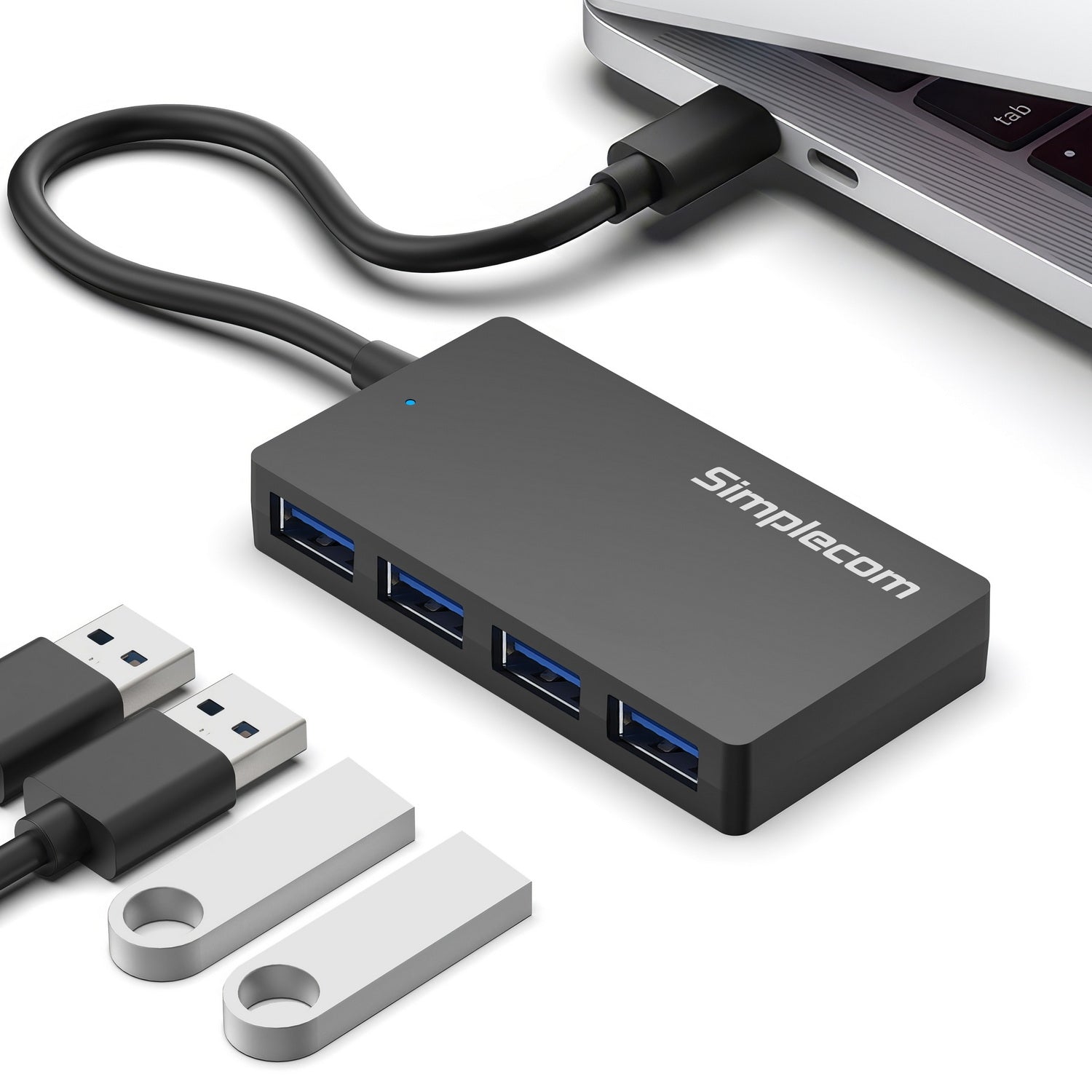 Simplecom CH350 SuperSpeed USB-C to 4-Port USB-A Hub USB 3.2 Gen1 V28-SIMCH350