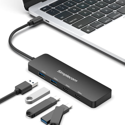 Simplecom CH392 USB 3.2 Gen2 USB-C 4-Port 10Gbps Hub (2x USB-A and 2x USB-C) V28-SIMCH392