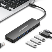 Simplecom CHT560 USB-C SuperSpeed 6-in-1 Multiport Docking Station HDMI 2.0 V28-SIMCHT560
