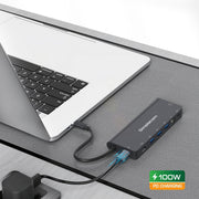 Simplecom CHT590 USB-C SuperSpeed 9-in-1 Multiport Docking Station HDMI 2.0 V28-SIMCHT590