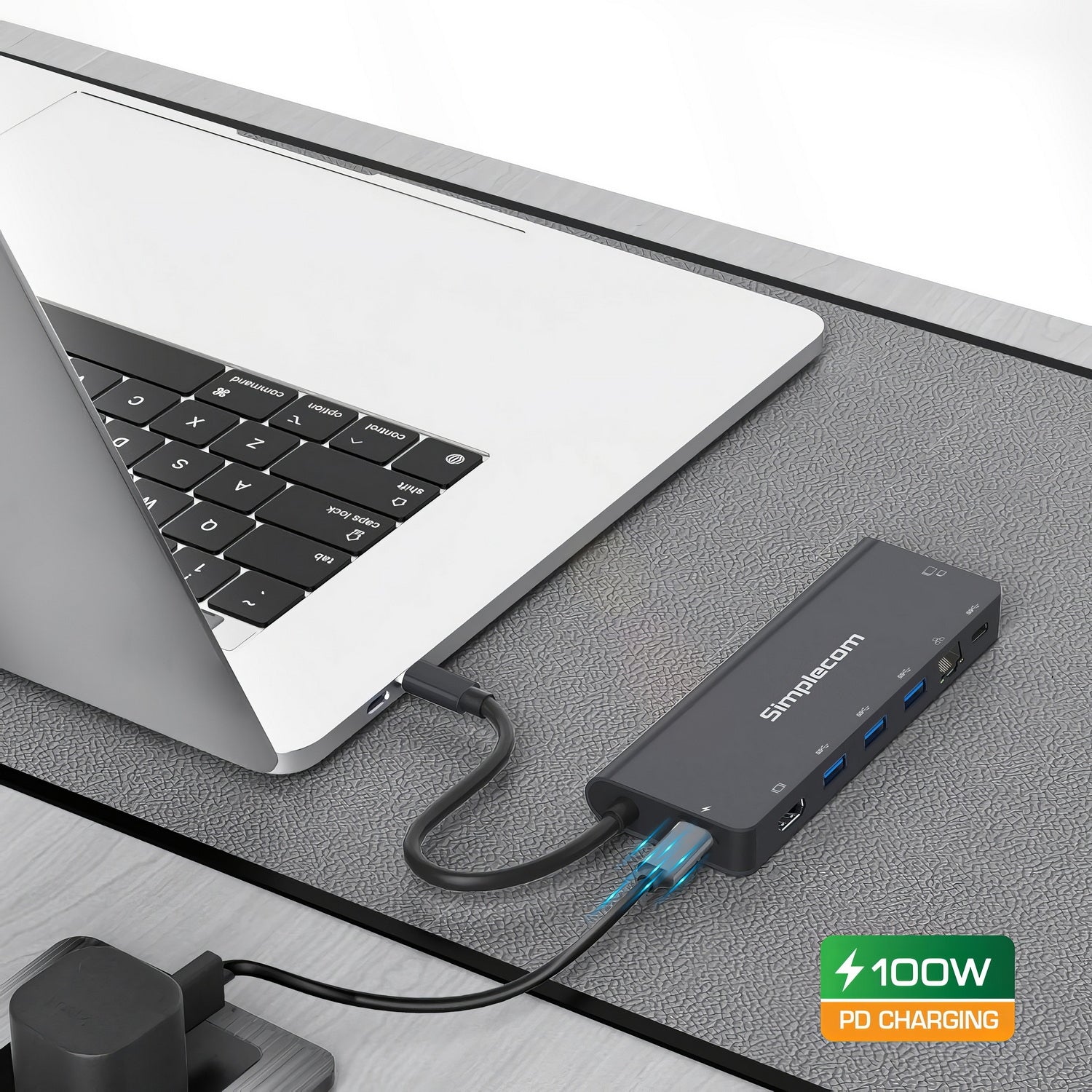 Simplecom CHT590 USB-C SuperSpeed 9-in-1 Multiport Docking Station HDMI 2.0 V28-SIMCHT590