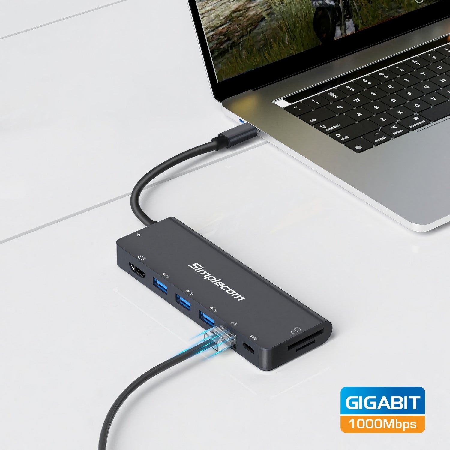Simplecom CHT590 USB-C SuperSpeed 9-in-1 Multiport Docking Station HDMI 2.0 V28-SIMCHT590
