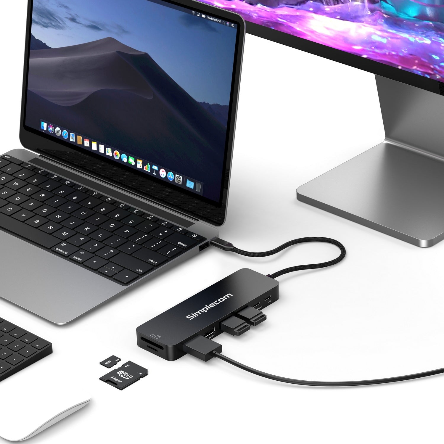 Simplecom CHT595 9-in-1 USB-C Multiport Docking Station with NVMe M.2 Enclosure V28-SIMCHT595