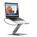 Simplecom CHT660 Adjustable Aluminium Laptop Stand with 6-Port USB-C Docking Station Dual 4K HDMI Display V28-SIMCHT660