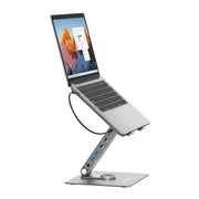 Simplecom CHT660 Adjustable Aluminium Laptop Stand with 6-Port USB-C Docking Station Dual 4K HDMI Display V28-SIMCHT660