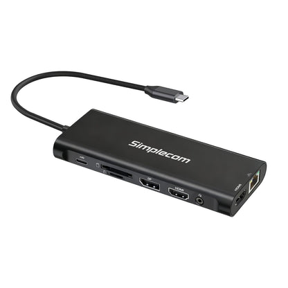 Simplecom CHT814 14-in-1 USB-C 4K Triple Display MST Docking Station with Dual HDMI DP V28-SIMCHT814