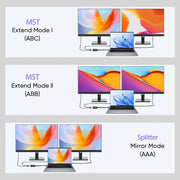 Simplecom CM214 DisplayPort Splitter 1 IN 2 OUT MST Hub for Dual Extended Screens 4K DP 1.4 V28-SIMCM214