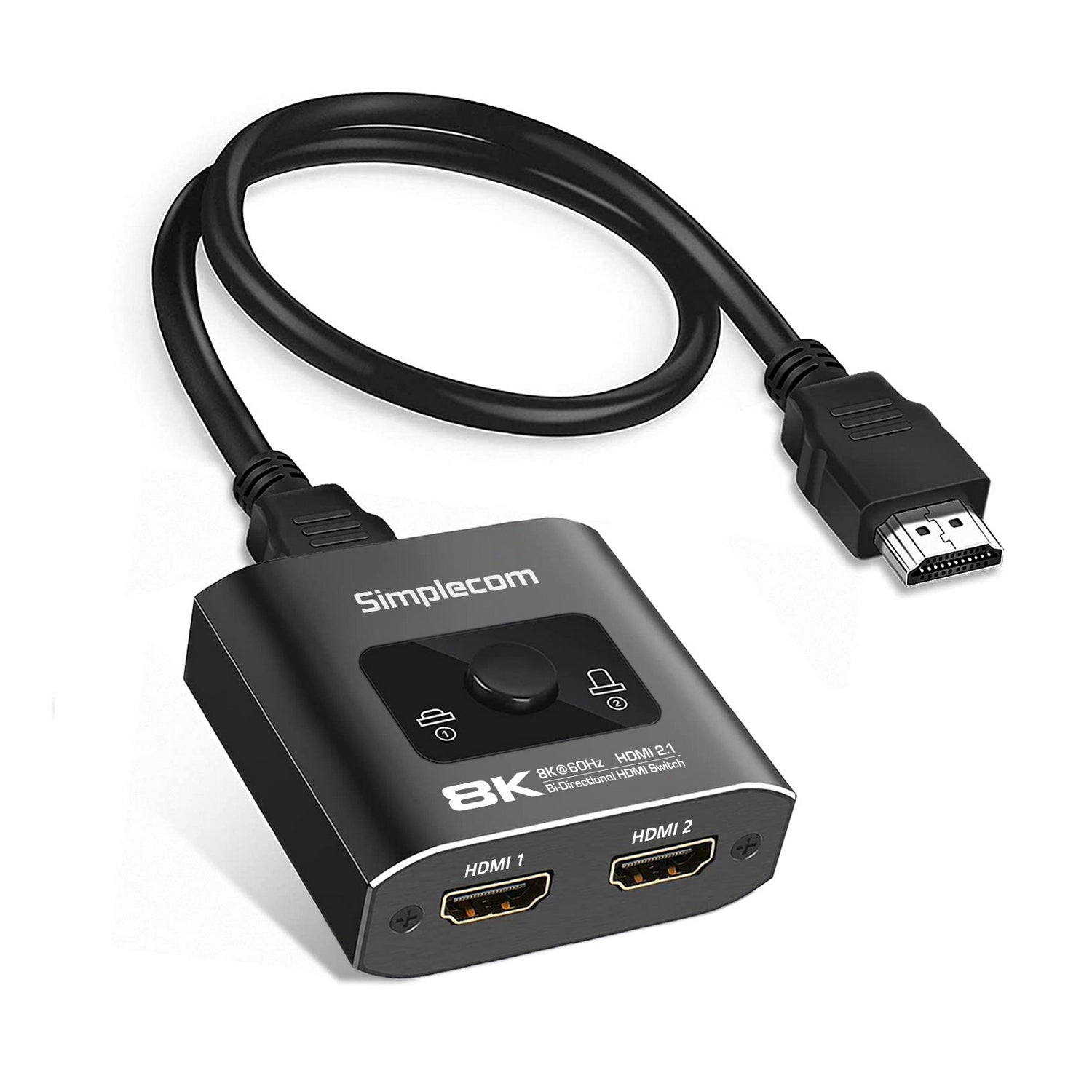 Simplecom CM302v2 Bi-Directional 2 Way HDMI 2.1 Switch Selector 8K@60Hz V28-SIMCM302V2