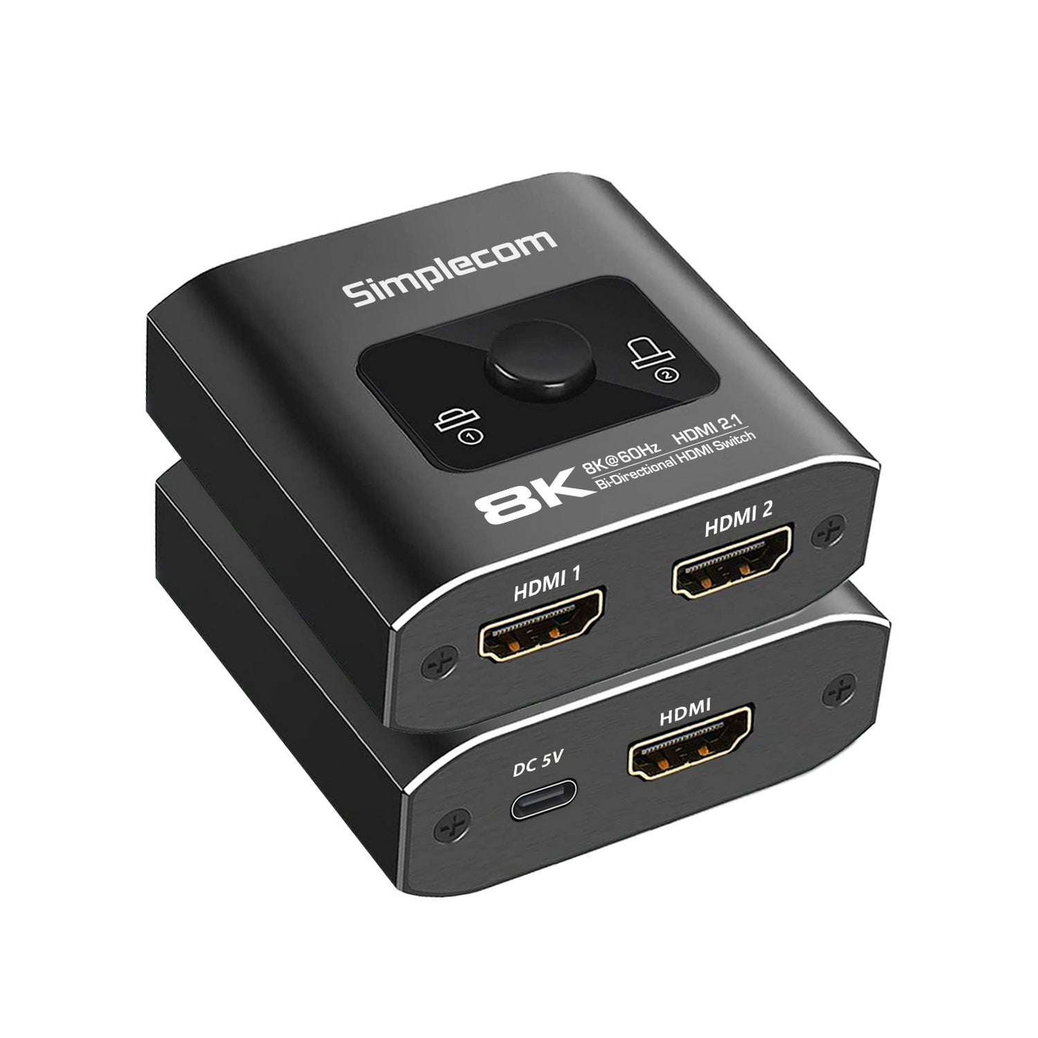 Simplecom CM302v2 Bi-Directional 2 Way HDMI 2.1 Switch Selector 8K@60Hz V28-SIMCM302V2