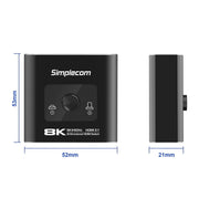 Simplecom CM302v2 Bi-Directional 2 Way HDMI 2.1 Switch Selector 8K@60Hz V28-SIMCM302V2