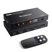 Simplecom CM324v2 4-Port HDMI 2.1 Switch with Remote 4 IN 1 OUT Splitter HDCP 2.3 8K@60Hz V28-SIMCM324V2