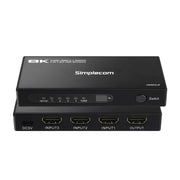 Simplecom CM324v2 4-Port HDMI 2.1 Switch with Remote 4 IN 1 OUT Splitter HDCP 2.3 8K@60Hz V28-SIMCM324V2