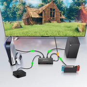 Simplecom CM324v2 4-Port HDMI 2.1 Switch with Remote 4 IN 1 OUT Splitter HDCP 2.3 8K@60Hz V28-SIMCM324V2