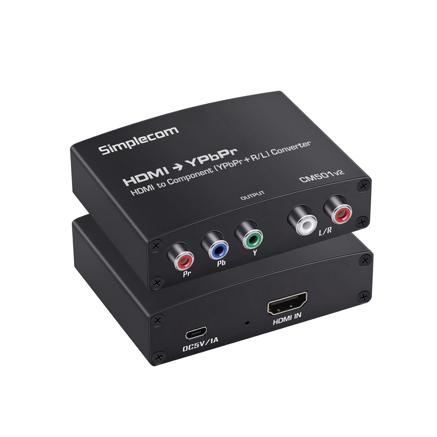 Simplecom CM501v2 HDMI to Component Video (YPbPr) and Audio (L/R) Converter V28-SIMCM501V2