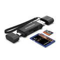 Simplecom CR402B SuperSpeed USB-C and USB-A Dual Slot Card Reader for SD MicroSD USB 3.2 Gen 1 V28-SIMCR402B