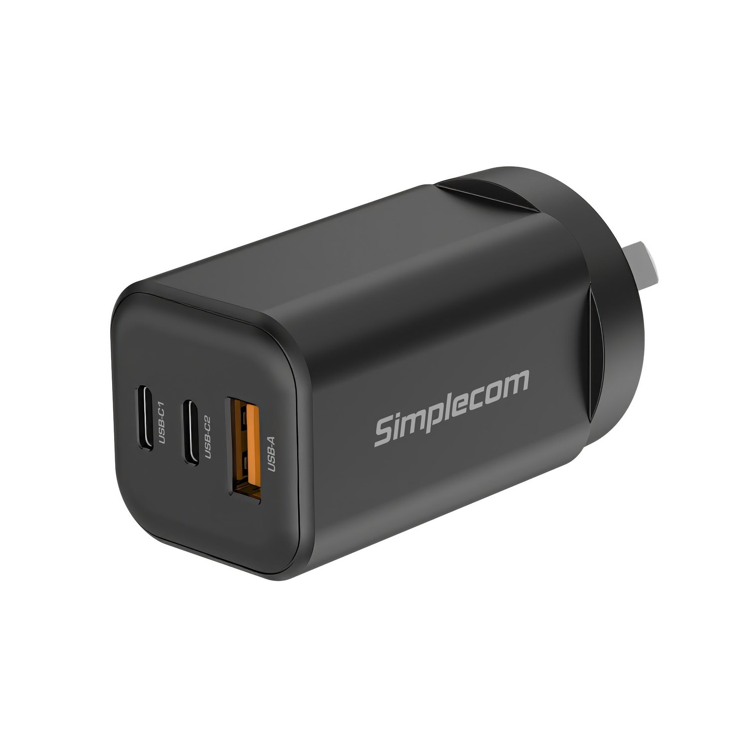 Simplecom CU365 3-Port PD 65W GaN Wall Charger Dual USB-C + USB-A for Phone Laptop V28-SIMCU365