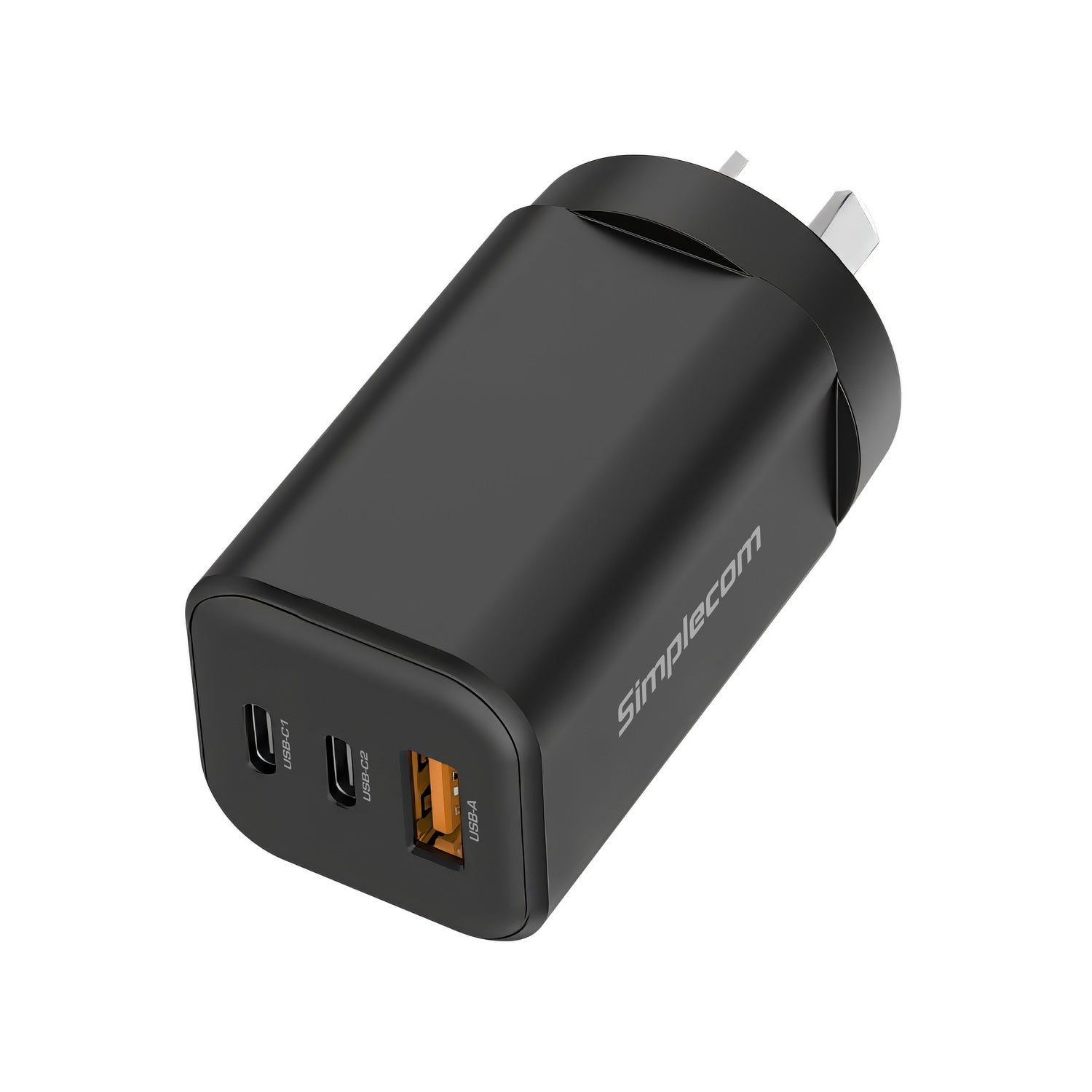 Simplecom CU365 3-Port PD 65W GaN Wall Charger Dual USB-C + USB-A for Phone Laptop V28-SIMCU365