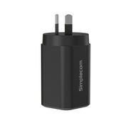 Simplecom CU365 3-Port PD 65W GaN Wall Charger Dual USB-C + USB-A for Phone Laptop V28-SIMCU365