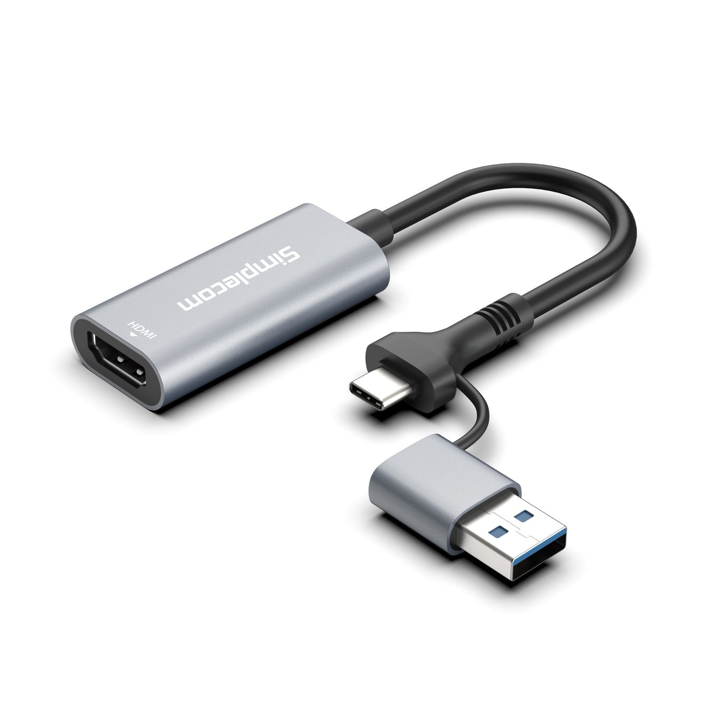 Simplecom DA306C USB 3.0 and USB-C to HDMI Video Card Adapter Full HD 1080p V28-SIMDA306C