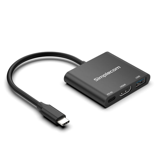 Simplecom DA320 USB-C 3-In-1 Adapter USB 3.2 Gen 1 5Gbps PD HDMI 2.0 4K@60Hz V28-SIMDA320