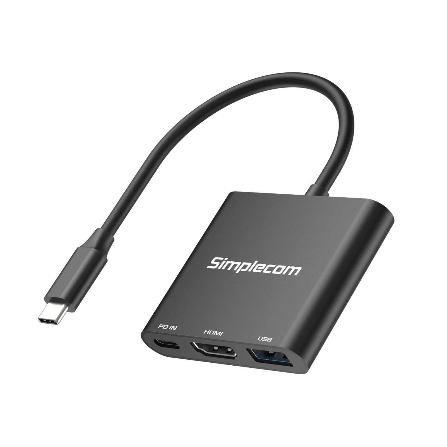 Simplecom DA320 USB-C 3-In-1 Adapter USB 3.2 Gen 1 5Gbps PD HDMI 2.0 4K@60Hz V28-SIMDA320
