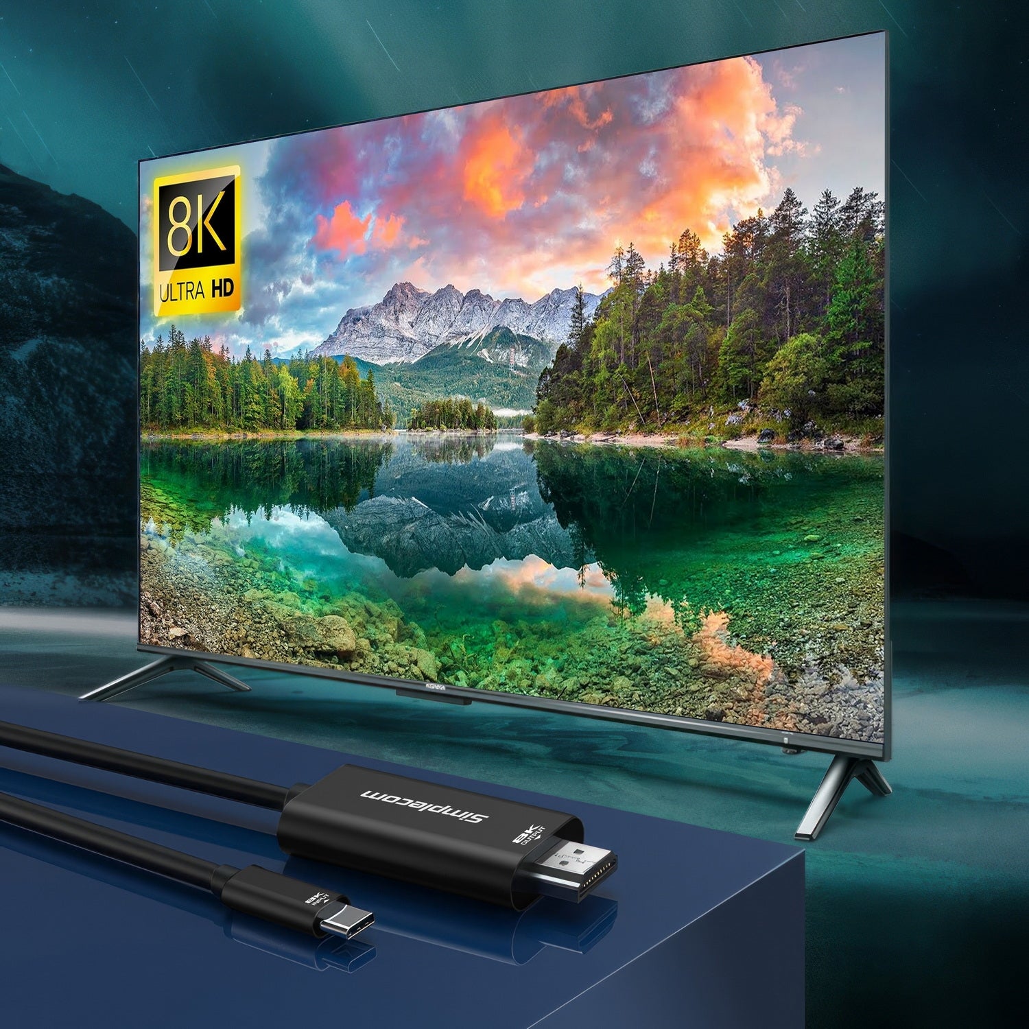 Simplecom DA324 USB-C to HDMI 2.1 Cable 2M HDCP 8K@60Hz V28-SIMDA324