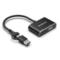 Simplecom DA326C USB 3.0 and USB-C to HDMI + VGA Video Card Adapter Full HD 1080p V28-SIMDA326C
