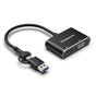 Simplecom DA326C USB 3.0 and USB-C to HDMI + VGA Video Card Adapter Full HD 1080p V28-SIMDA326C