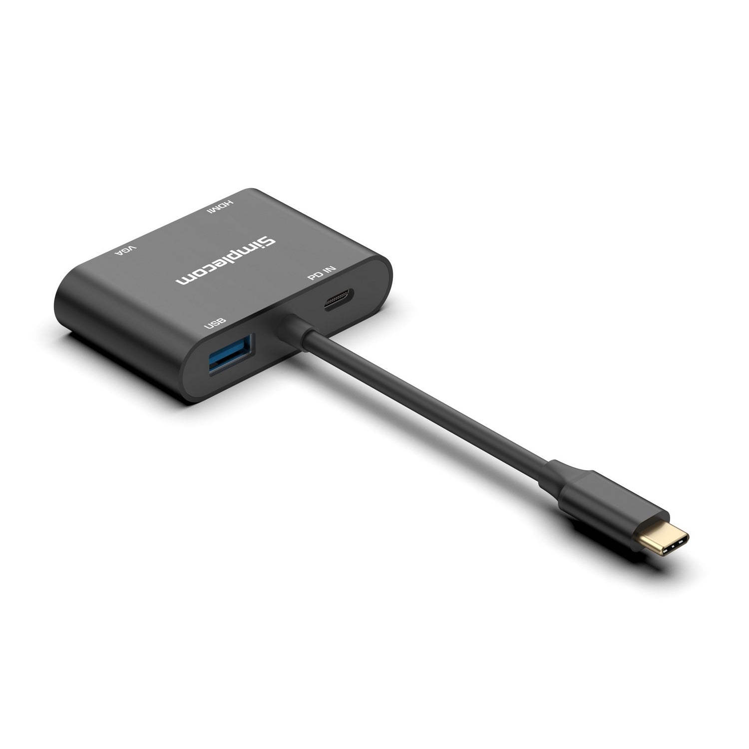 Simplecom DA440 4-in-1 USB-C Multiport Adapter with Power Delivery USB 3.0 VGA HDMI V28-SIMDA440