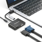 Simplecom DA440 4-in-1 USB-C Multiport Adapter with Power Delivery USB 3.0 VGA HDMI V28-SIMDA440