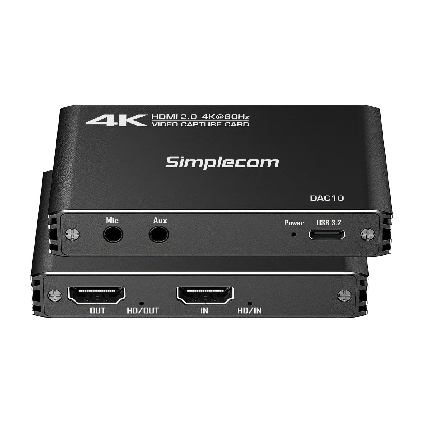 Simplecom DAC10 HDMI 2.0 to USB 4K@60hz Video Capture Card Stream and Record in 4K 60FPS V28-SIMDAC10