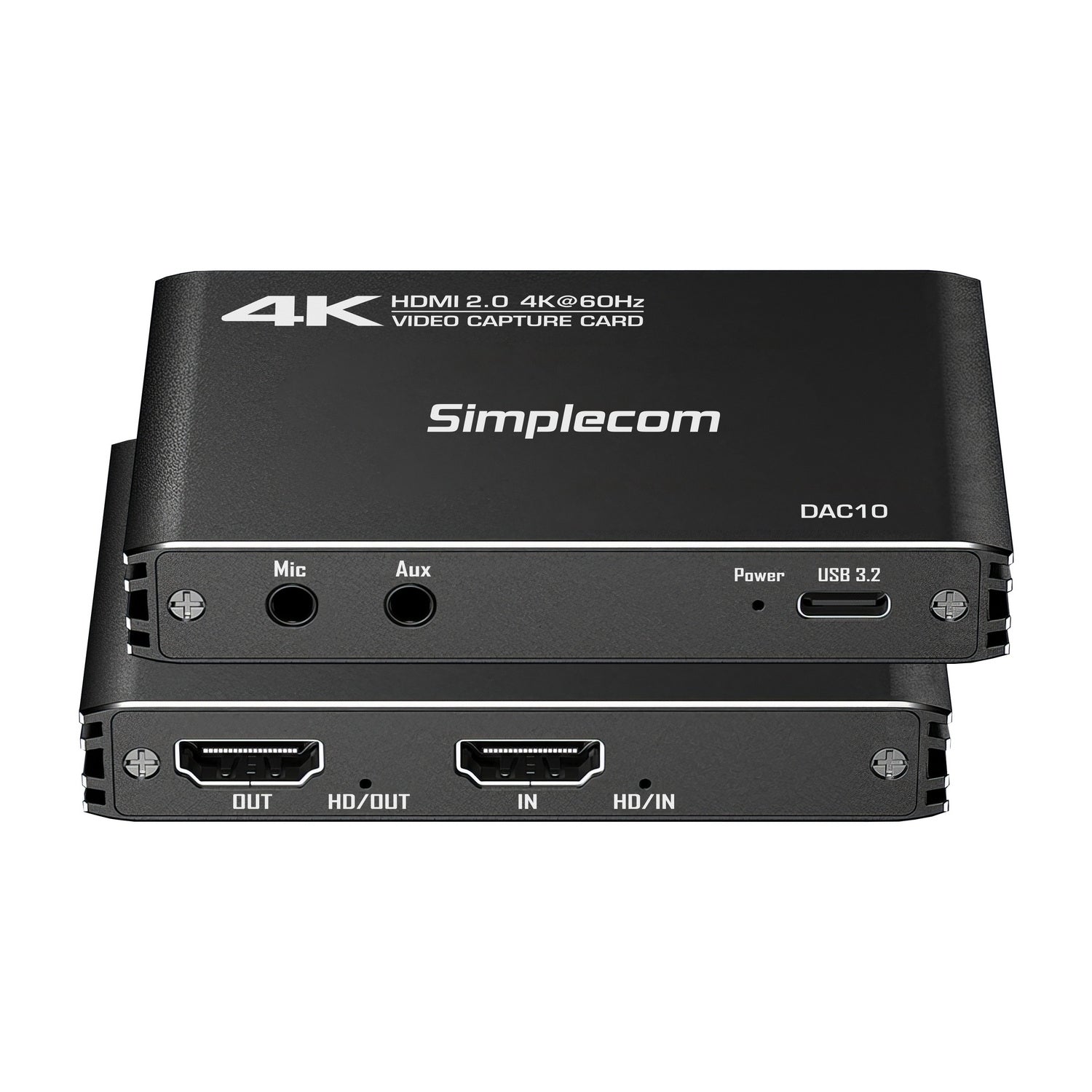 Simplecom DAC10 HDMI 2.0 to USB 4K@60hz Video Capture Card Stream and Record in 4K 60FPS V28-SIMDAC10