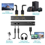 Simplecom DAC10 HDMI 2.0 to USB 4K@60hz Video Capture Card Stream and Record in 4K 60FPS V28-SIMDAC10
