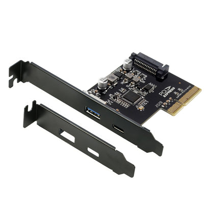 Simplecom EC312v2 PCIe x4 to 2-Port USB 3.2 Gen II 10Gbps USB-C and USB-A Expansion Card V28-SIMEC312V2