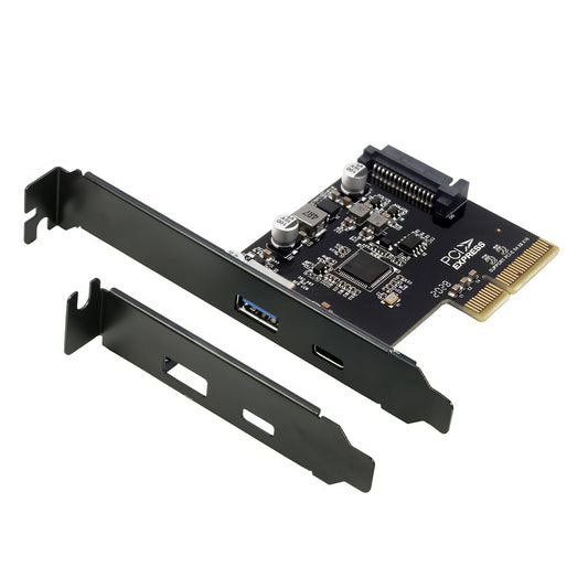Simplecom EC312v2 PCIe x4 to 2-Port USB 3.2 Gen II 10Gbps USB-C and USB-A Expansion Card V28-SIMEC312V2