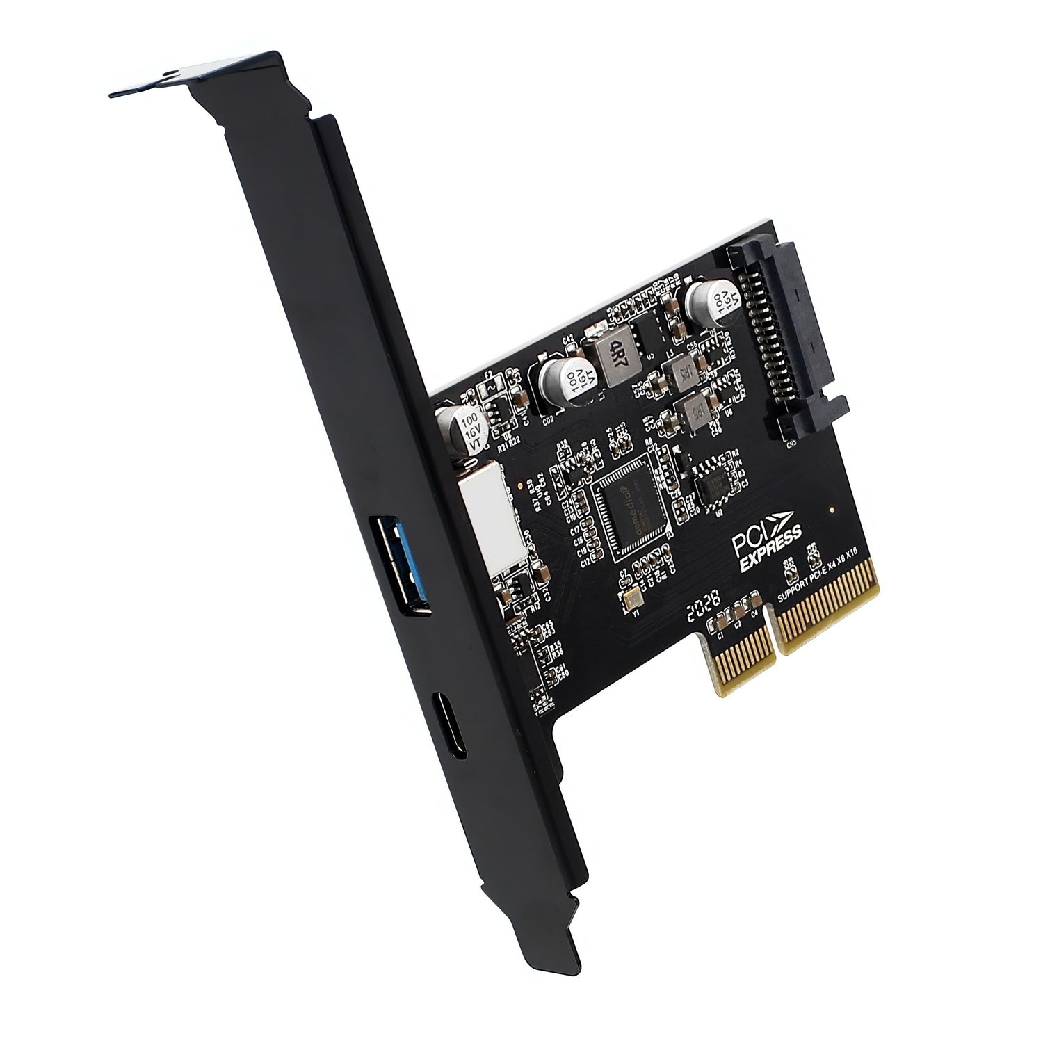 Simplecom EC312v2 PCIe x4 to 2-Port USB 3.2 Gen II 10Gbps USB-C and USB-A Expansion Card V28-SIMEC312V2