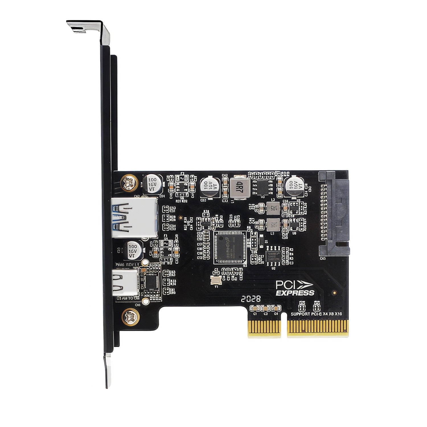 Simplecom EC312v2 PCIe x4 to 2-Port USB 3.2 Gen II 10Gbps USB-C and USB-A Expansion Card V28-SIMEC312V2
