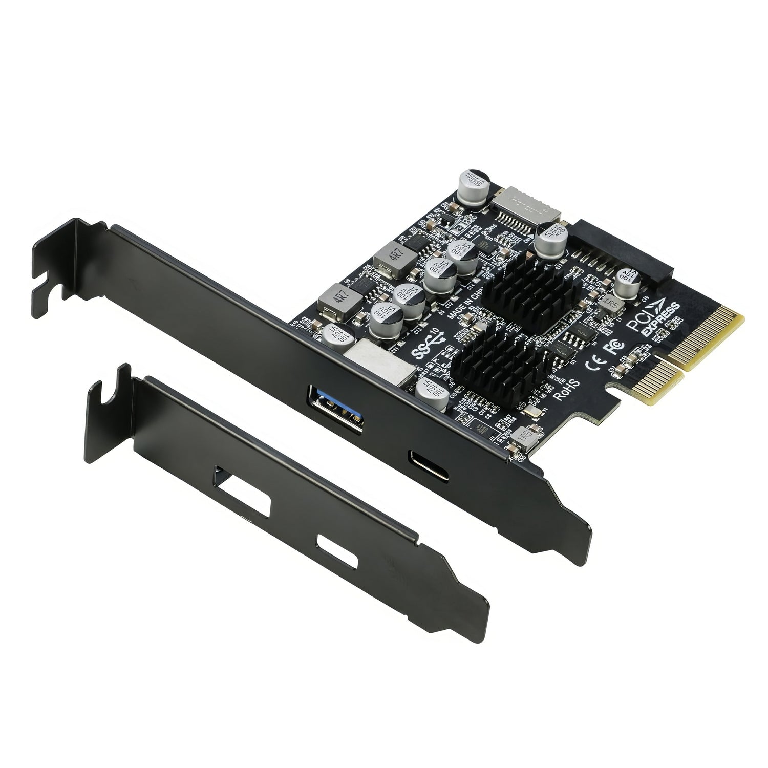 Simplecom EC315 PCIe x4 to 4-Port USB 3.2 Gen II 10Gbps Type-C and Type-A with Front Panel USB 3.0 and USB-C V28-SIMEC315