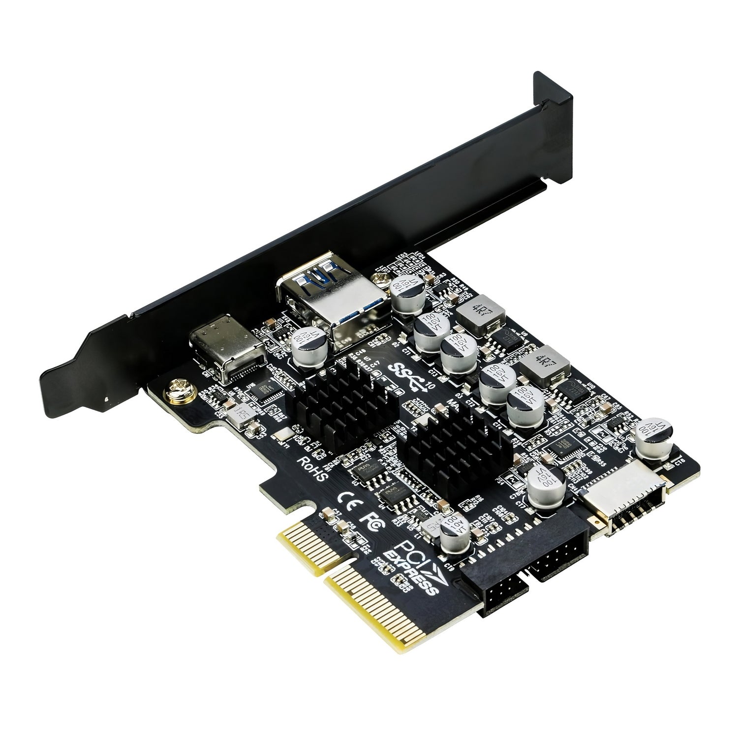 Simplecom EC315 PCIe x4 to 4-Port USB 3.2 Gen II 10Gbps Type-C and Type-A with Front Panel USB 3.0 and USB-C V28-SIMEC315