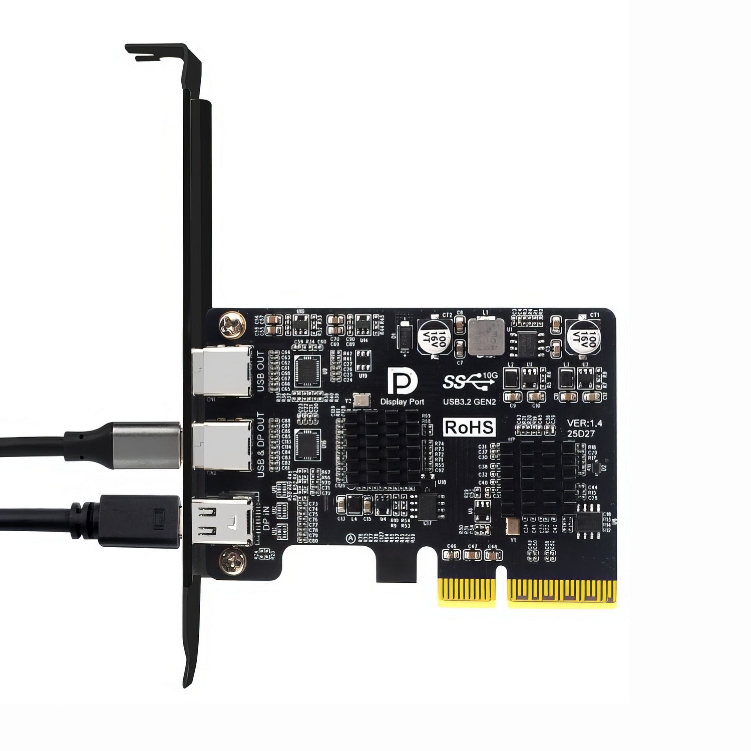 Simplecom EC365 PCIe x4 to 2-Port USB 3.2 Gen II Type-C with Mini DisplayPort Input for USB-C DP Alt Mode V28-SIMEC365